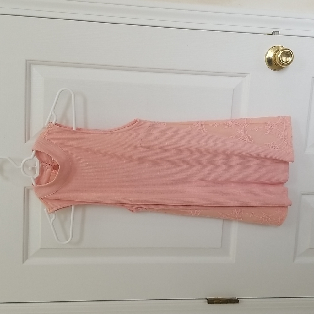 Women's top, peach, high neck, Candie's S